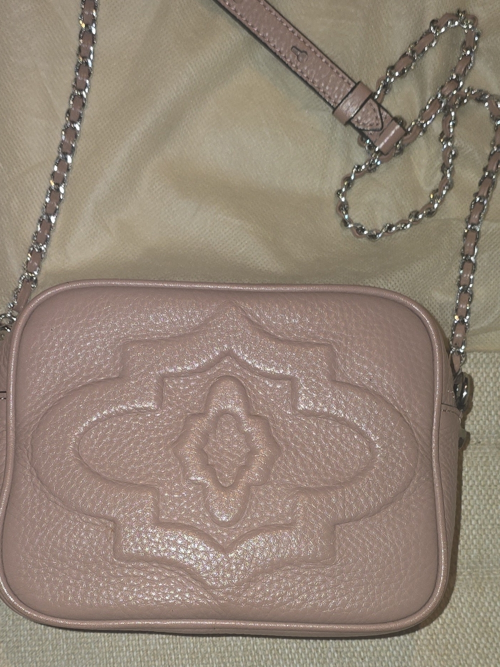 orYANY Taylor Pebbled Leather Crossbody Camera Bag – Dusty Pink Great Condition